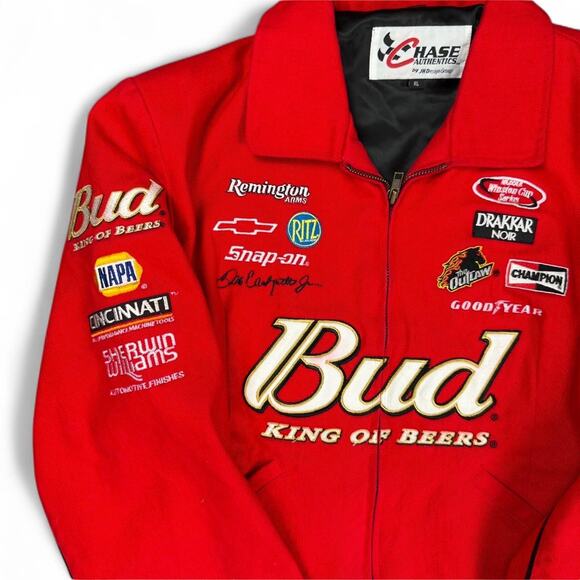 Red budweiser nascar jacket nascar - Picture 2 of 8